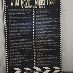 Black and White Movie Quote Poster